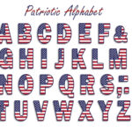 Patriotic Alphabet   Rot Weiß Blau   Sterne Streifen   Instant For Patriotic Alphabet Letters Printable