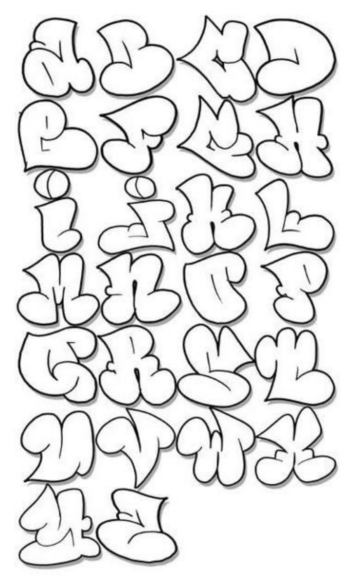 Pin Van Tina Mirts Op Street Art | Graffitiletters, Belettering regarding Alfabeto Graffiti
