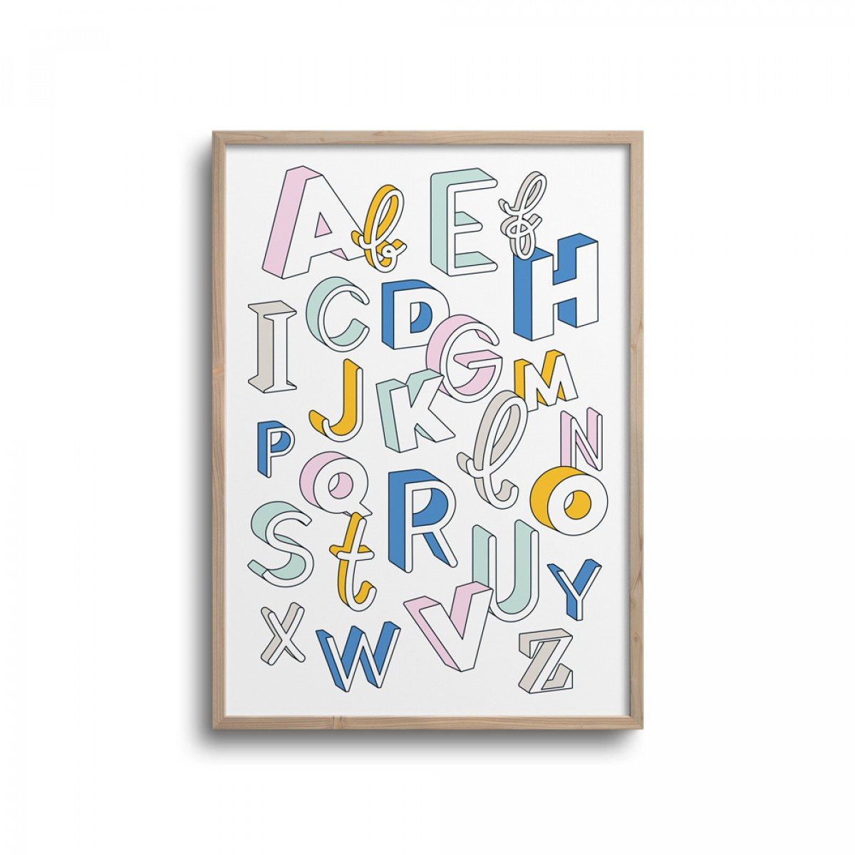 Poster Abc – Alphabet Farbig Buchstabe A-Z, Studio Schön® Abc Kollektion pertaining to ABC Alphabet