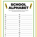 Printable School Alphabet Game   Chevron Lemon Pertaining To Free Printable Alphabet Games