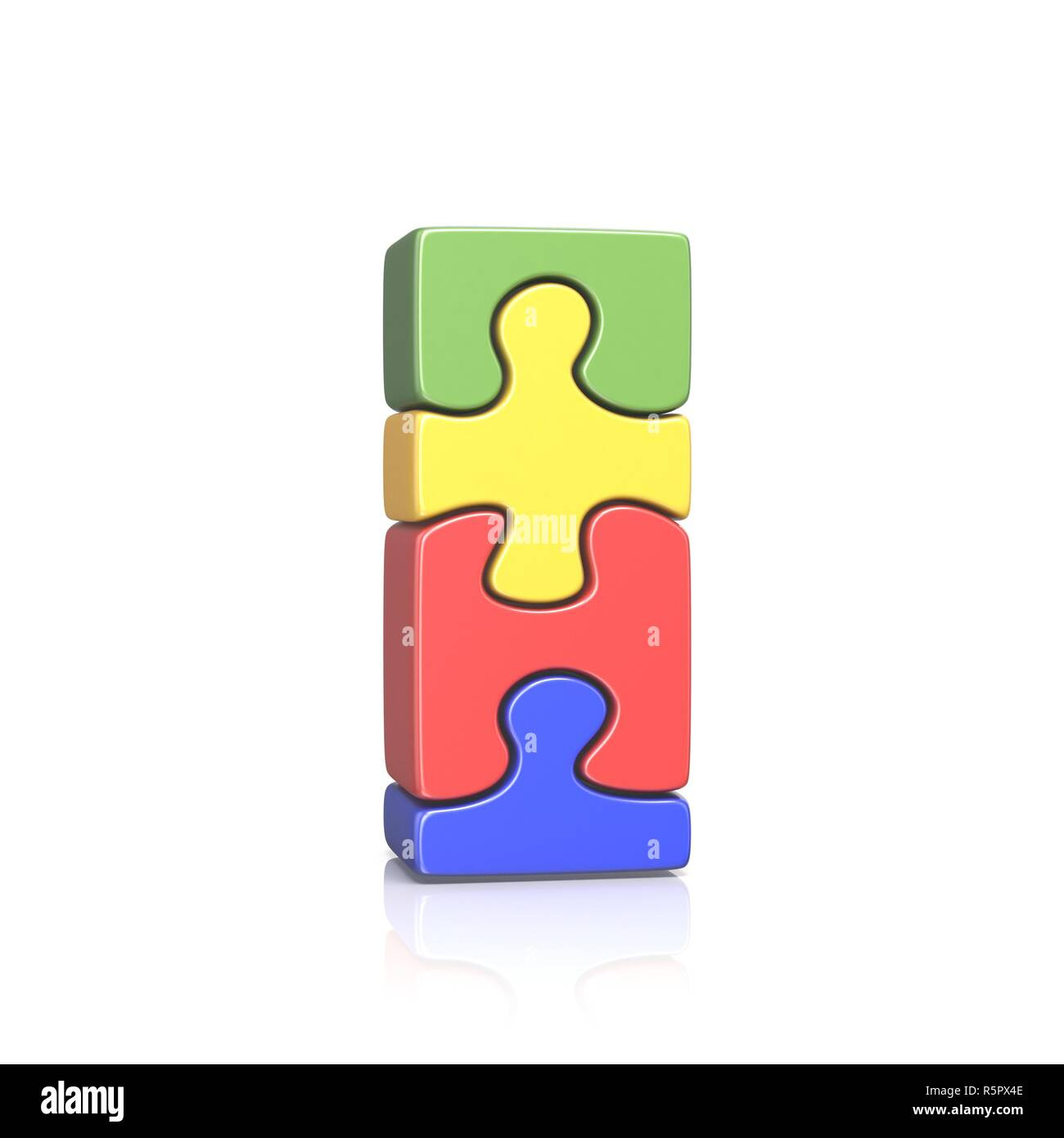 Puzzle Jigsaw Letter I 3D Stock Photo - Alamy in Letter I Jigasw Puzzle