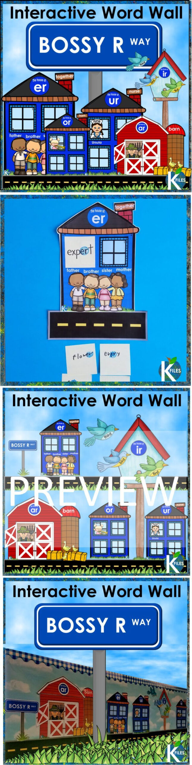 R-Controlled Vowels Interactive Phonics Word Wall intended for R Wordwall