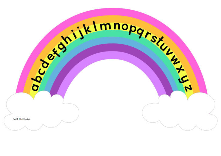 Rainbow Alphabet Arc Printable