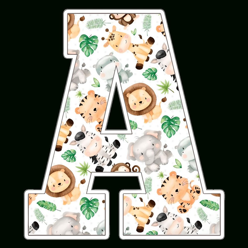 Safari Alphabet Letters Png 4 pertaining to Printable Safari Alphabet Letters