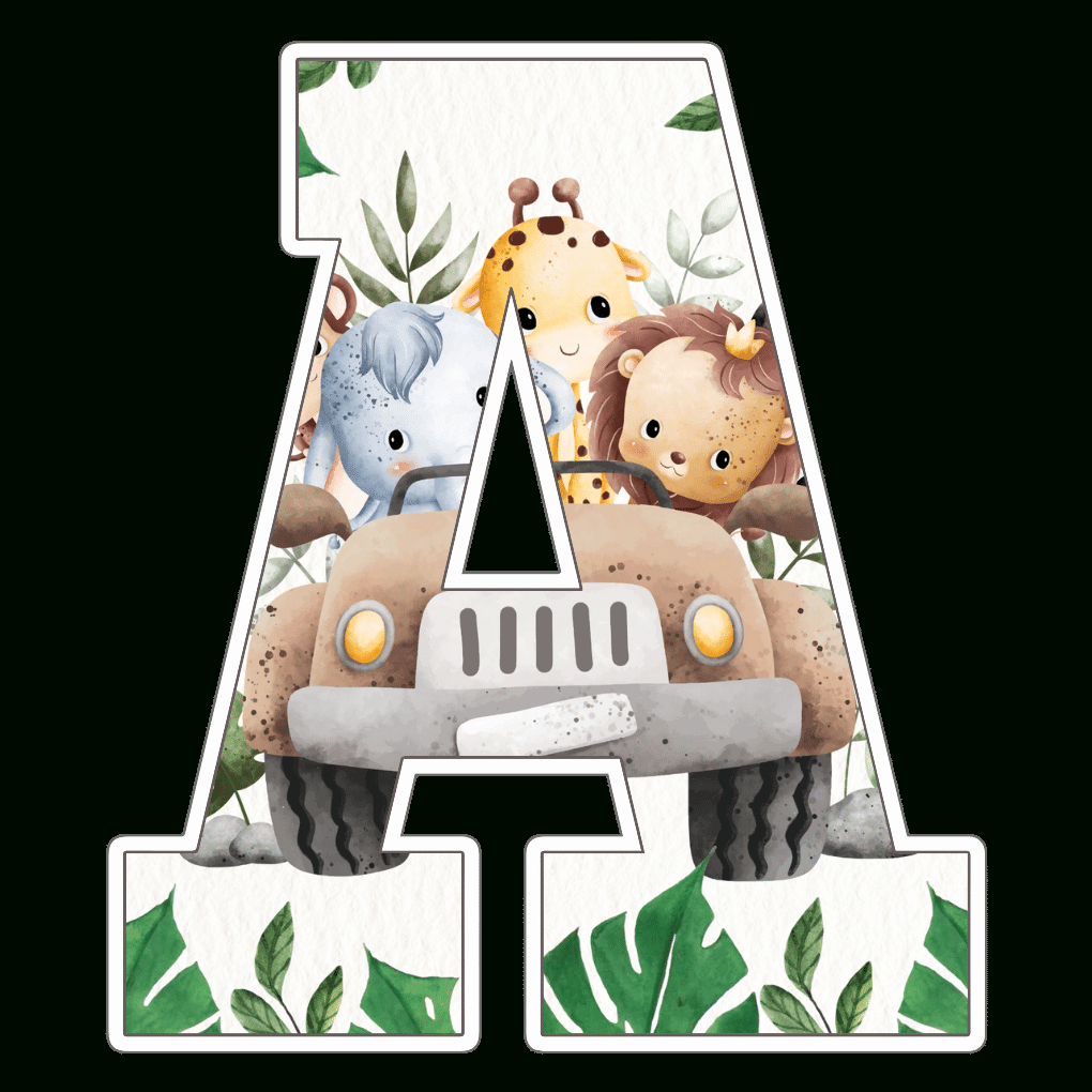 Safari Alphabet Letters Png throughout Printable Safari Alphabet Letters