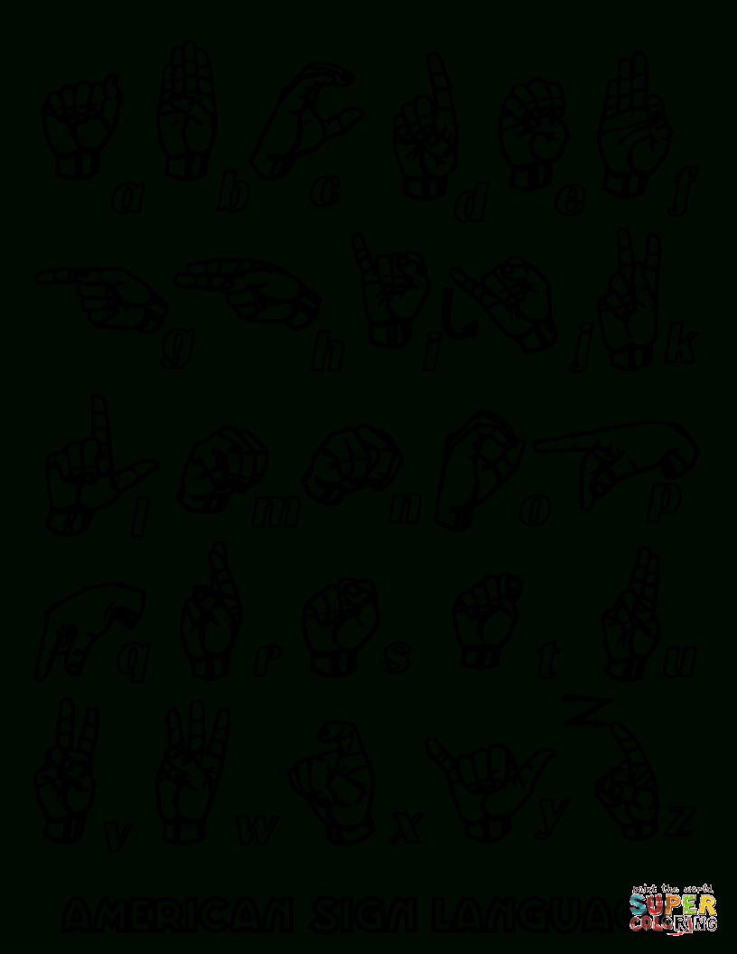 Sign Language Alphabet Printable - Printable Party Favors intended for Free Printable Asl Alphabet Printable