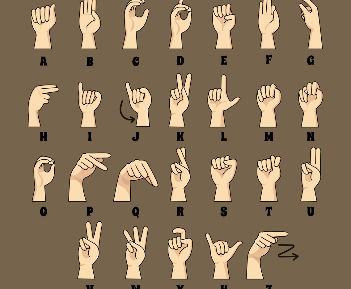 Sign Language Instruction Asl Alphabets In Cartoon | Freevectors pertaining to Sign Language Letters