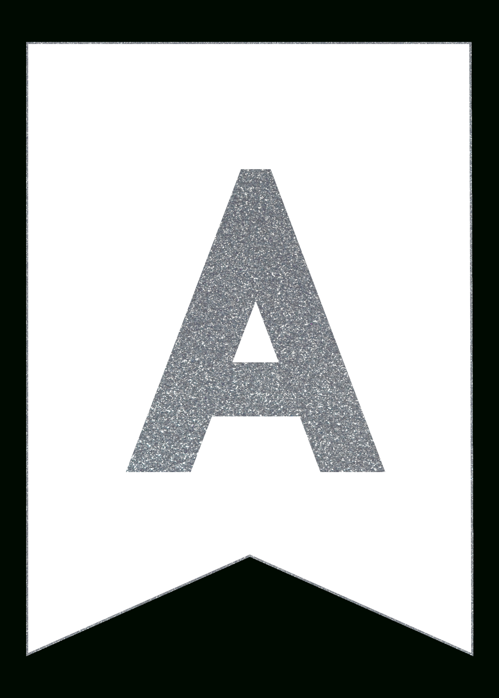 Silver Free Printable Banner Letters - Paper Trail Design pertaining to Glitter Silver Alphabet Letters Printable Free