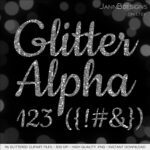 Silver   Glitter Alphabet Clipart • Instant Download • Printable Inside Glitter Silver Alphabet Letters Printable Free