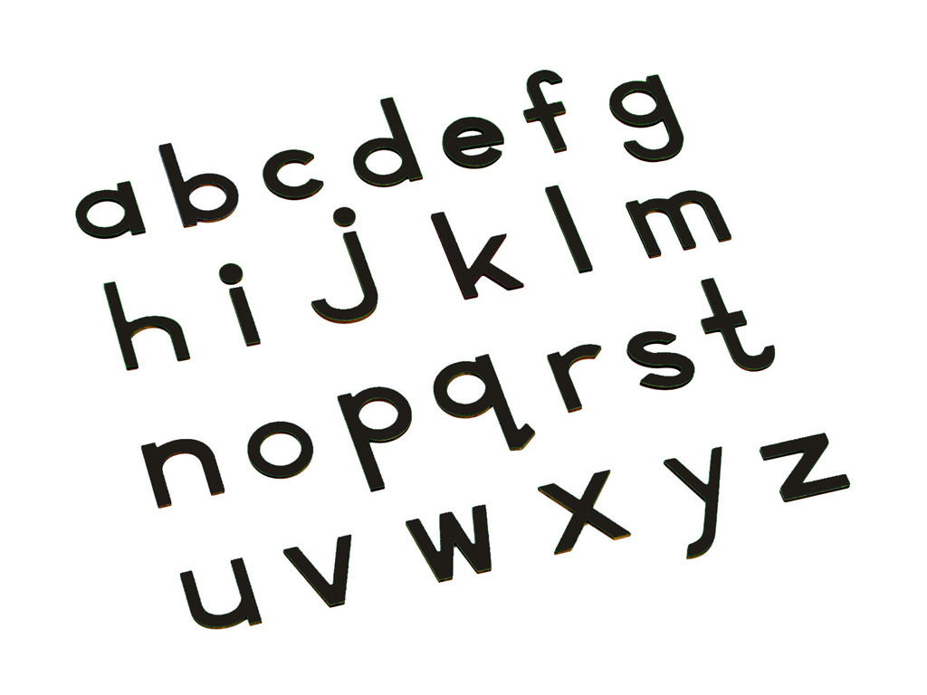 Small Movable Alphabet Print - Black Wooden Letters, Lower Case within Small Printable Black Letters
