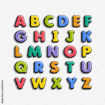 Stock Vektorgrafik „Alphabet For Kids In The Cartoon Style Within Alphabets For Kids
