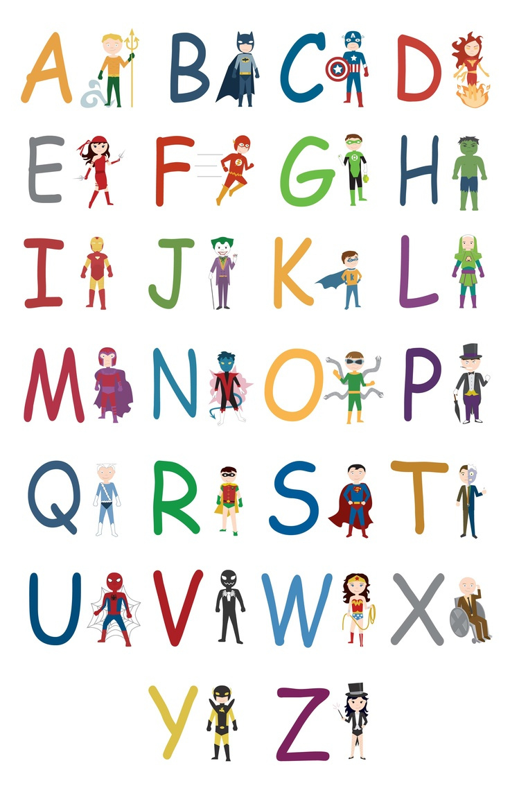 Superhero Alphabet, Superhero Letters, Superhero with regard to Superhero Alphabet