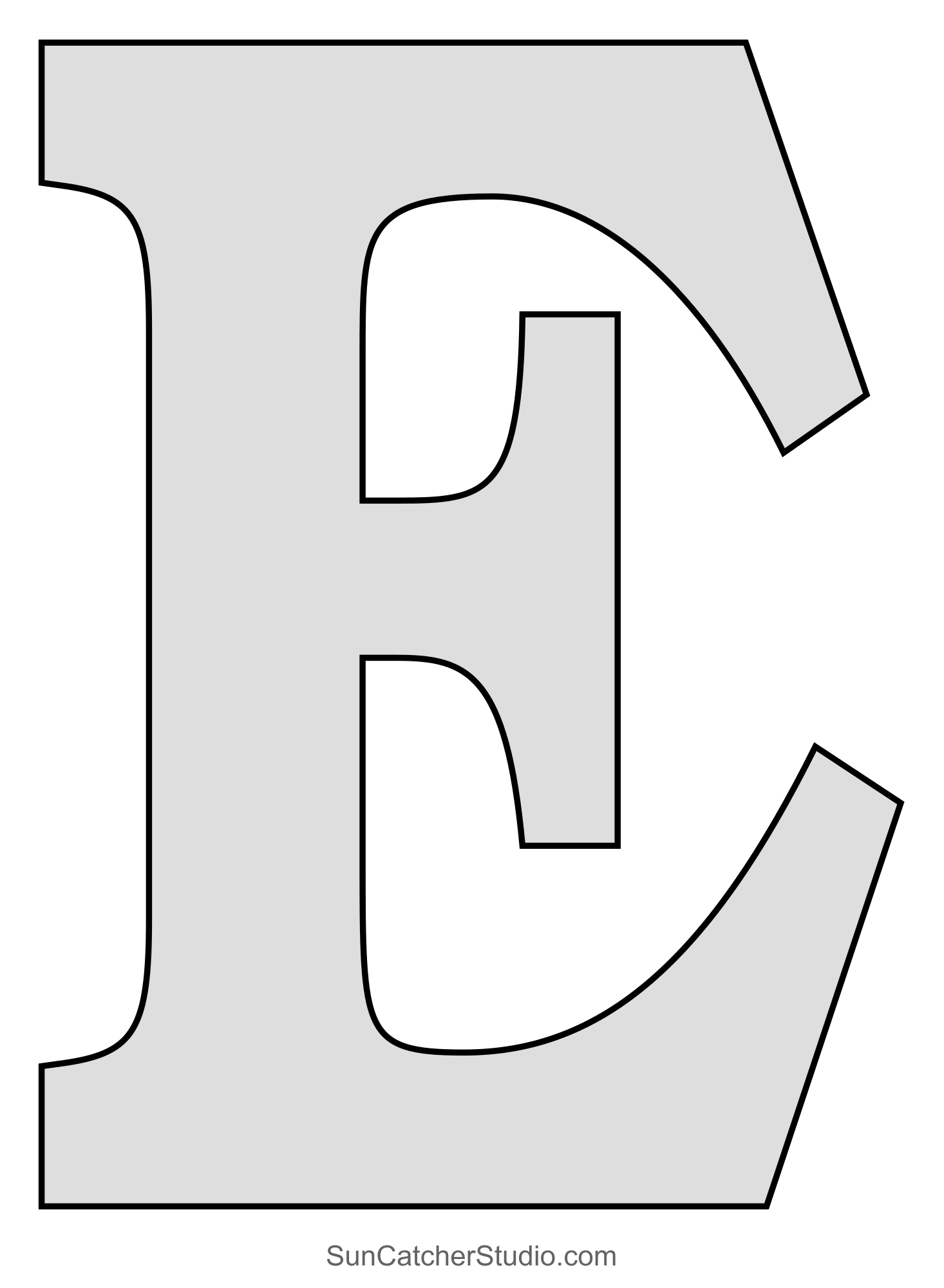 Tall Block Serif Printable Letter Stencils (Numbers And Alphabet throughout Large Alphabet Letters Free Printable