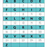 The Alphabet In Numbers Free Printable Throughout Alphabet Letters With Numbers Printable