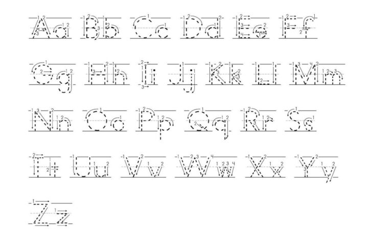 Printable Alphabet with Arrows
