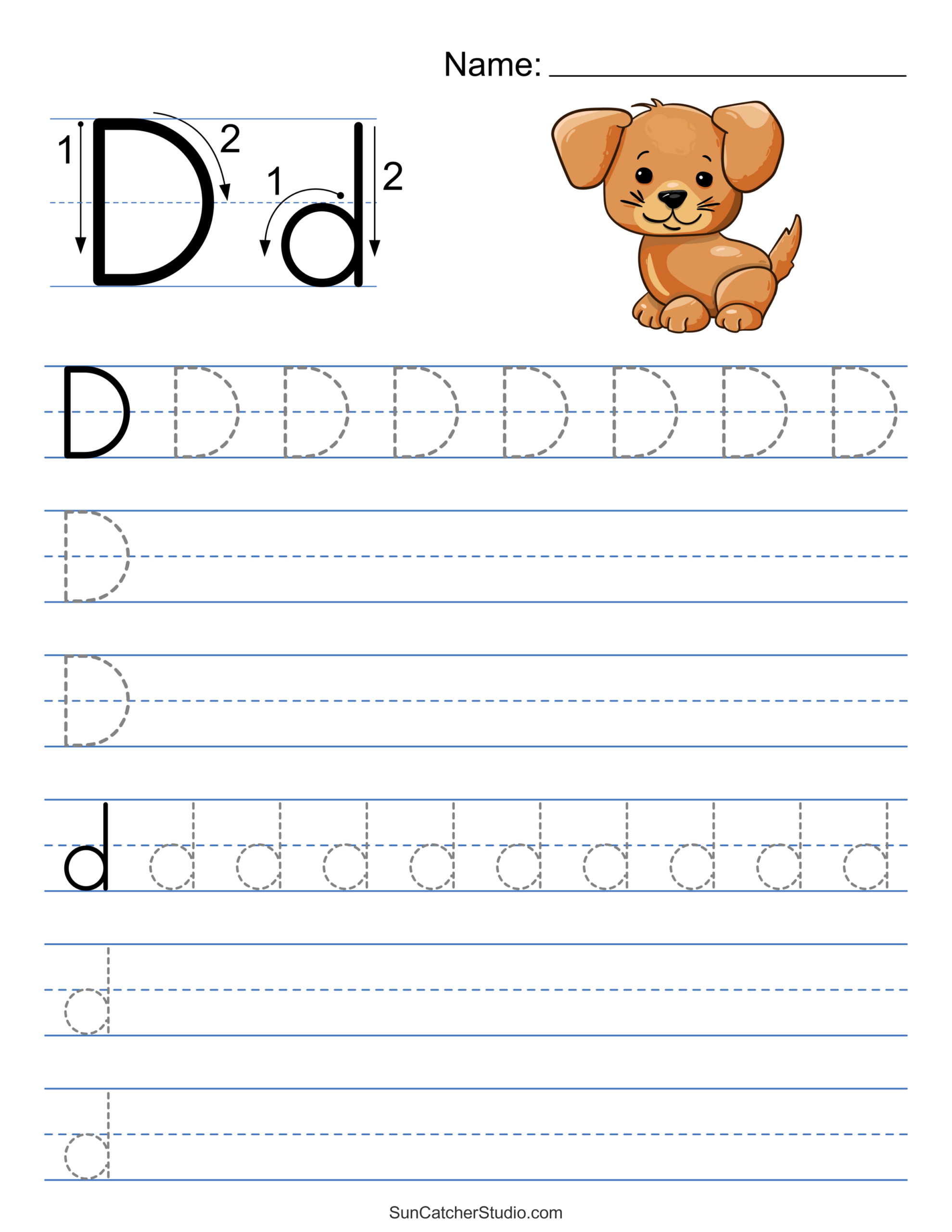Tracing Alphabet Letters (Printable Handwriting Worksheets) – Free inside Free Traceable Alphabet Printable