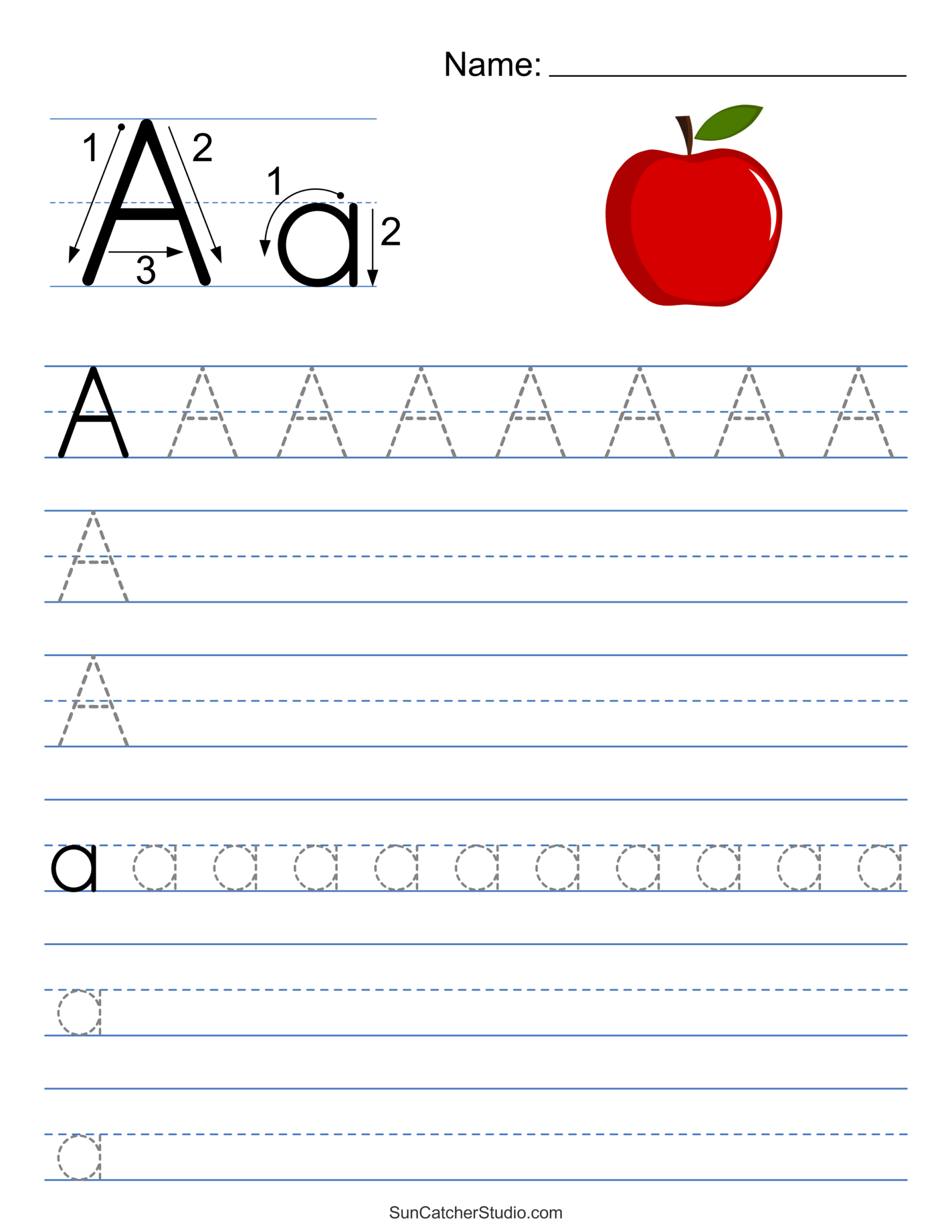 Tracing Alphabet Letters (Printable Handwriting Worksheets) – Free throughout Free Printable Learn To Write Alphabet