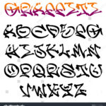 Urban Graffiti Style Alphabet Letters: Stock Vektorgrafik Within Graffiti Alphabet Letters