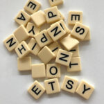 Vintage Plastic Letter Tiles For Assemblage, Mixed Media, Crafts Inside Letter Tiles