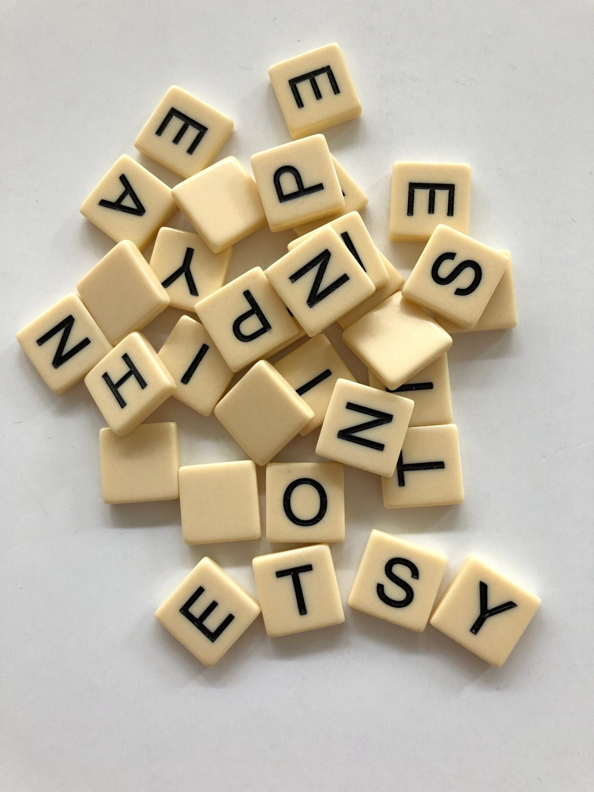 Vintage Plastic Letter Tiles For Assemblage, Mixed Media, Crafts inside Letter Tiles