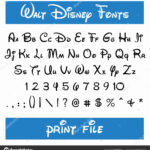 Walt Disney Schrift Kalligraphie Schrift Für Disney Alphabet Stock Intended For Disney Alphabet