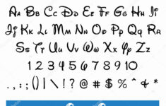 Walt Disney Schrift Kalligraphie Schrift Für Disney Alphabet Stock intended for Disney Alphabet