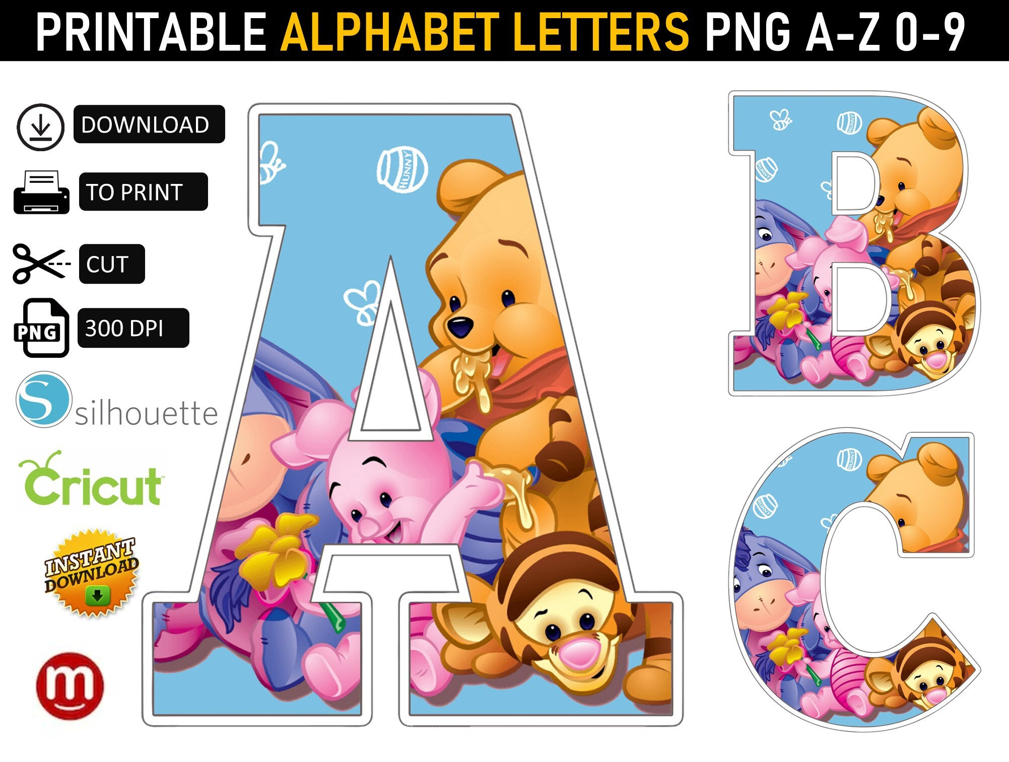 Winnie Pooh Alphabet Png - Winnie Pooh Baby - Winnie Pooh for Printable Winnie the Pooh Alphabet Letters